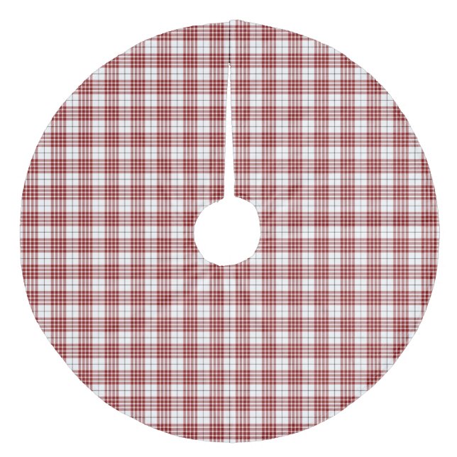 Jupon De Sapin En Molleton Buchanan tartan rouge blanc plaid (Devant)