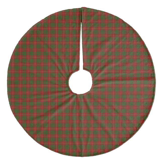 Jupon De Sapin En Molleton Cameron tartan rouge vert plaid (Devant)