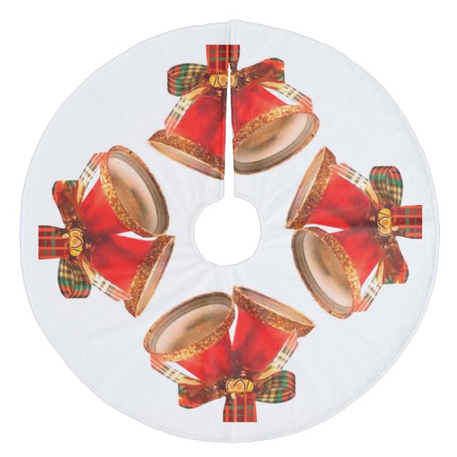 Jupon De Sapin En Molleton Christmas Bells Tree Skirt (Devant)