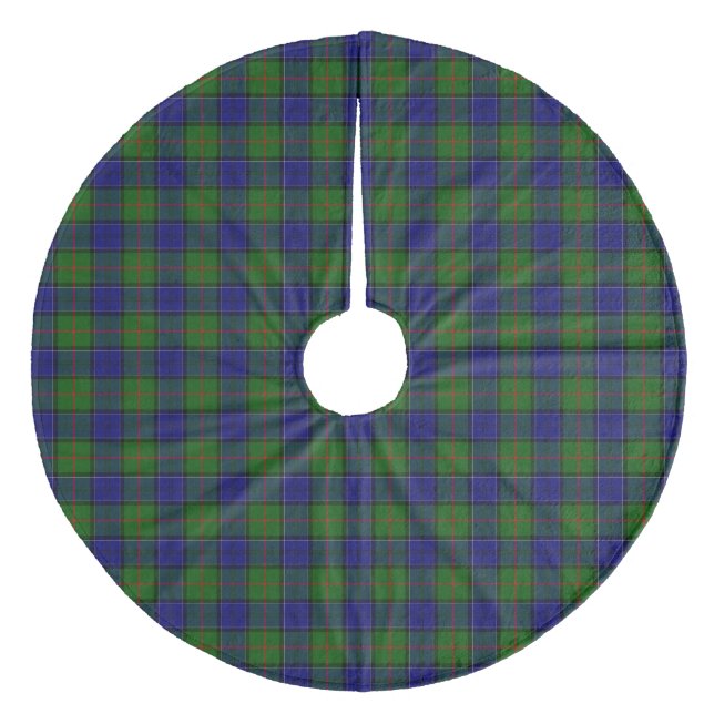 Jupon De Sapin En Molleton Colquhoun tartan bleu vert plaid (Devant)