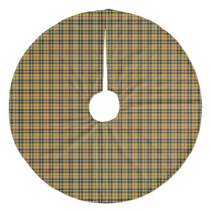 Jupon De Sapin En Molleton Cornouailles National Tartan Jaune et Noir Plaid