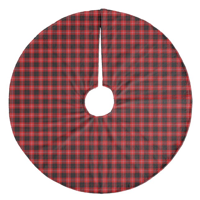 Jupon De Sapin En Molleton Cunningham Tartan rouge noir (Devant)
