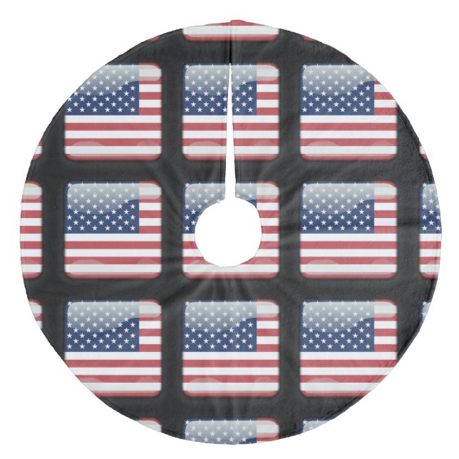 Jupon De Sapin En Molleton Drapeau des États-Unis d'Amérique (Devant)
