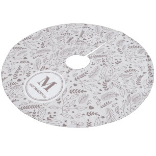 Jupon De Sapin En Molleton Élégant monogrammaire brun