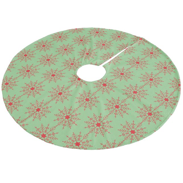 Jupon De Sapin En Molleton Flocon de neige (Angle)