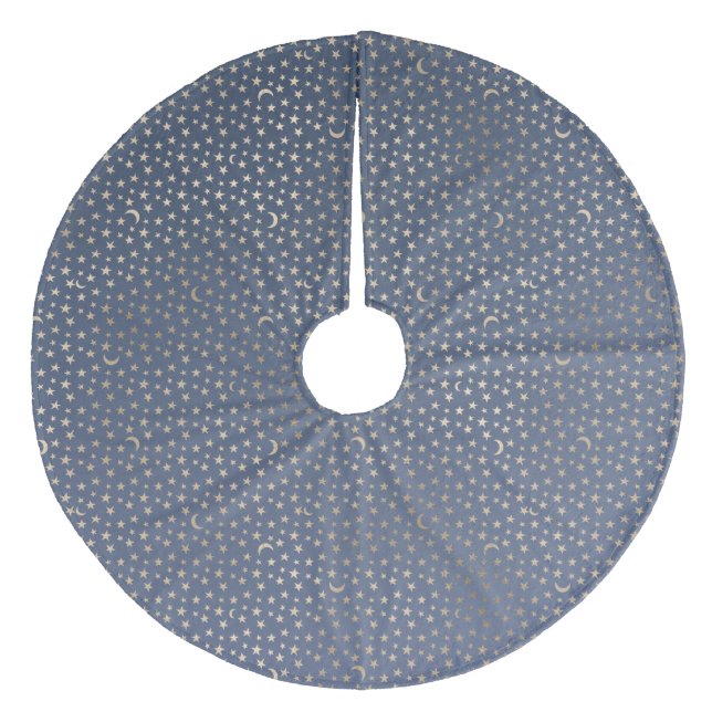 Jupon De Sapin En Molleton Gold Moon et Stars Night Sky (Devant)