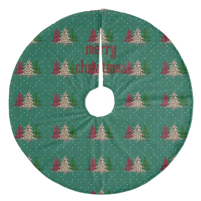 Jupon De Sapin En Molleton Joyeux Noël moderne & élégant (Devant)