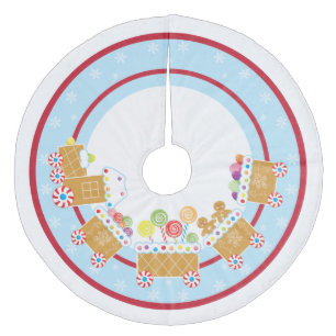 Jupon De Sapin En Molleton Jupe d'arbre du train de pain d'épice