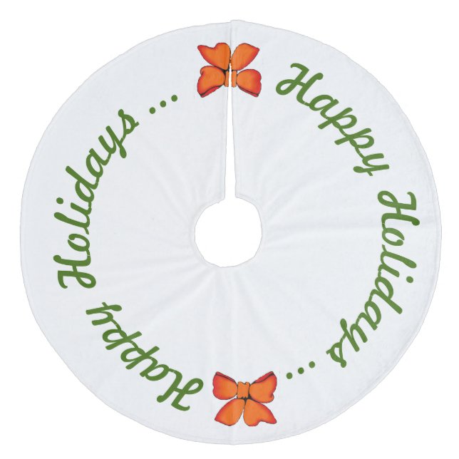 Jupon De Sapin En Molleton Jupe d'arbre - Joyeuses fêtes (Devant)