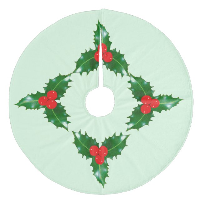 Jupon De Sapin En Molleton Jupe Holly Tree (Devant)
