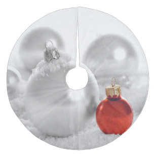 Jupon De Sapin En Molleton Jupe/ornements d'arbre de Noël et neige