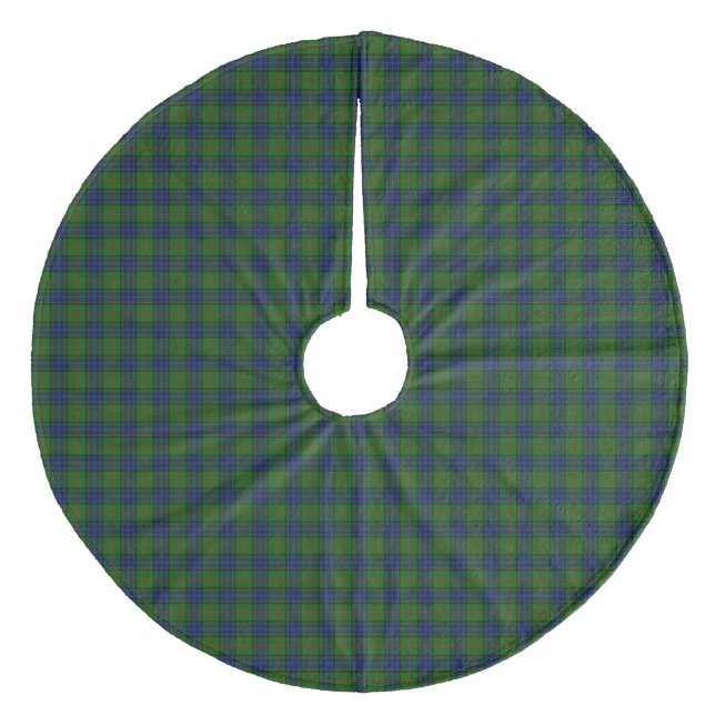 Jupon De Sapin En Molleton Lauder tartan bleu vert plaid (Devant)
