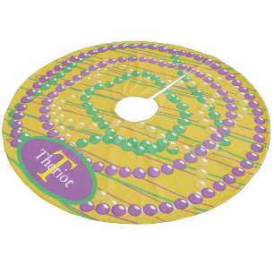 Jupon De Sapin En Molleton Le mardi gras perle le monogramme
