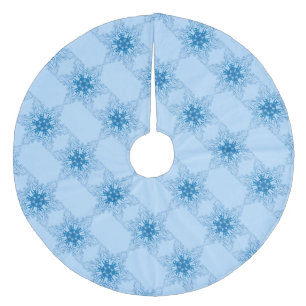 Jupon De Sapin En Molleton Merry Christmas Tree Skirt/Snowflakes