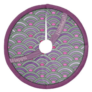 Jupon De Sapin En Molleton Motif japonais de pavage - Orchidée et Celadon