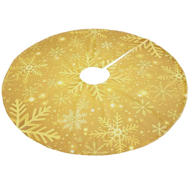 Jupon De Sapin En Molleton Neige dorée (Angle)