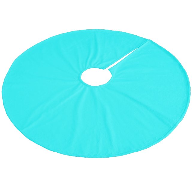 Jupon De Sapin En Molleton Néon bleu clair 00ffff (Angle)
