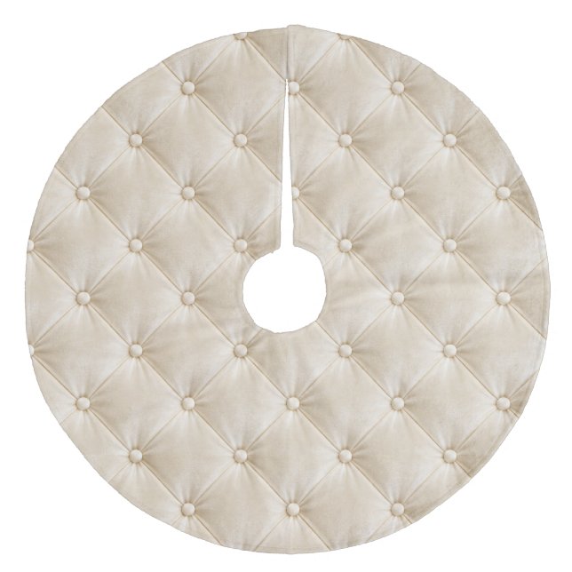 Jupon De Sapin En Molleton Noël Crème Luxe (Devant)