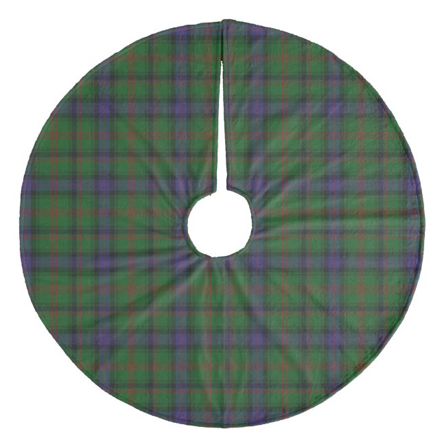 Jupon De Sapin En Molleton Plaid bleu vert tartan Park (Devant)