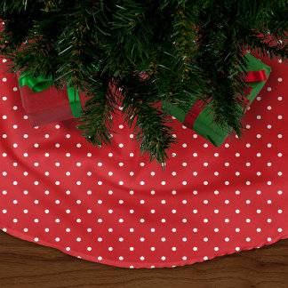Jupon De Sapin En Molleton Points rouges mignons