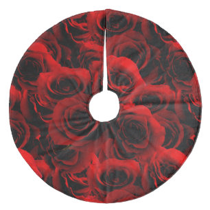 Jupon De Sapin En Molleton Roses Rouge Foncé pour vous