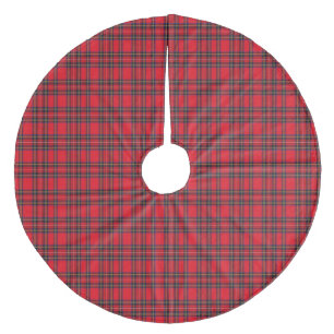 Jupon De Sapin En Molleton Royal Stewart tartan rouge noir plaid