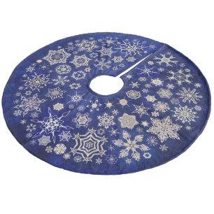 Jupon De Sapin En Molleton Snowcatcher Snowflakes Fleece Tree Jupe