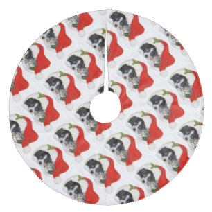 Jupon De Sapin En Molleton Tapis de Noël pour arbre/Petit chien et chaton