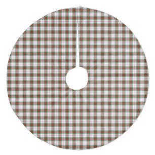 Jupon De Sapin En Molleton Tartan Stuart / Stewart blanc rouge vert carreau