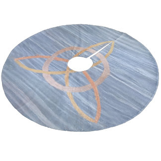 Jupon De Sapin En Molleton Triquetra Abstrait | Blue Gold Celtic Trinity Knot