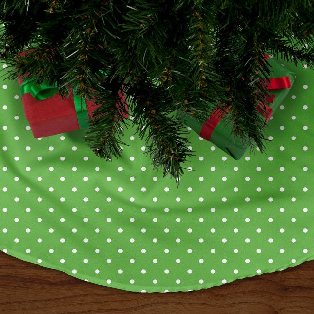 Jupon De Sapin En Molleton Vert mignon Pois (Créateur téléchargé)