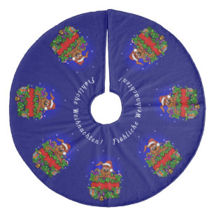 Jupon De Sapin En Molleton Weihnachtskaninchen, Fröhliche Weihnachten !