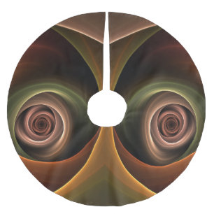 Jupon De Sapin En Polyester Brossé 3D Spirale Abstraite couleurs chaudes Art fractal