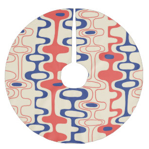 Jupon De Sapin En Polyester Brossé Abstrait du milieu du siècle : design moderne et t
