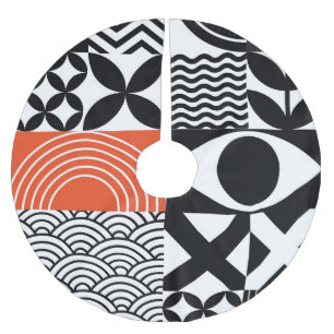 Jupon De Sapin En Polyester Brossé Abstrait moderne : toile de design artistique.