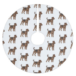 Jupon De Sapin En Polyester Brossé Airedale terrier dog cartoon
