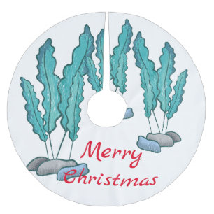 Jupon De Sapin En Polyester Brossé Algues bleues Thunder_Cove