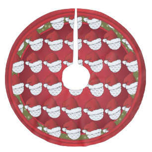 Jupon De Sapin En Polyester Brossé Amants de golf de Joyeux Noël