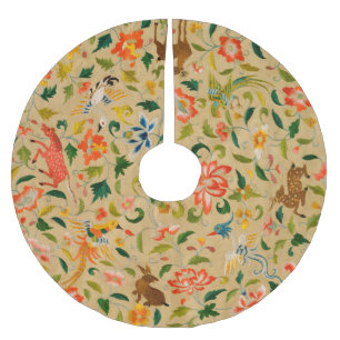 Jupon De Sapin En Polyester Brossé Animal Antique Cheval Oiseau Deer Rabbit