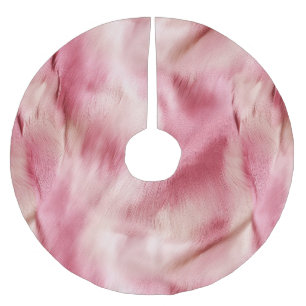 Jupon De Sapin En Polyester Brossé Animal blanc rose