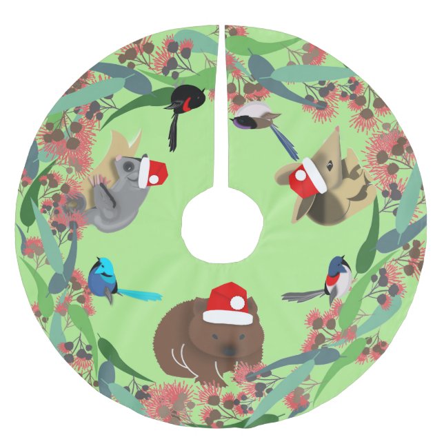 Jupon De Sapin En Polyester Brossé Animaux australiens (Devant)