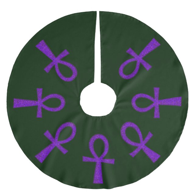 Jupon De Sapin En Polyester Brossé Ankh Violet (Devant)