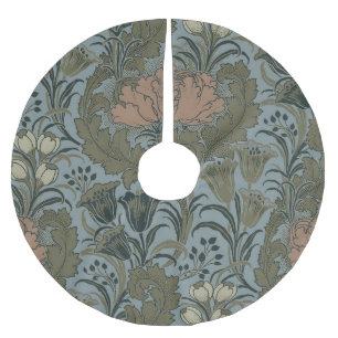 Jupon De Sapin En Polyester Brossé Antique Fleur Morris Jardin Fond d'écran Floral
