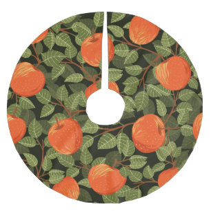 Jupon De Sapin En Polyester Brossé Apple Harvest : Feuilles verts Vintages