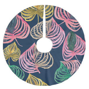 Jupon De Sapin En Polyester Brossé Aquarelle à haute densité Florale : Texture détail