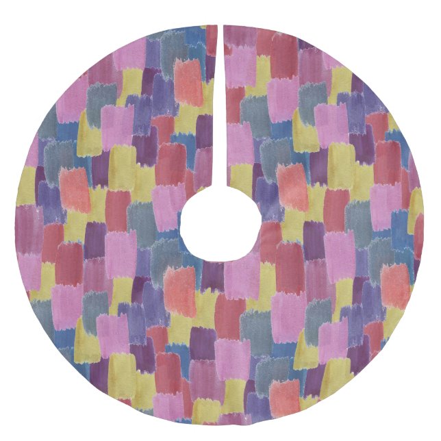 Jupon De Sapin En Polyester Brossé Aquarelle Abstraite : arrière - plan de splash san (Devant)