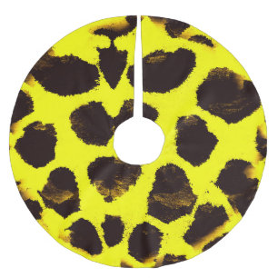 Jupon De Sapin En Polyester Brossé Aquarelle de Poster de animal Abstrait Leopard