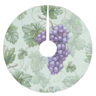 Jupon De Sapin En Polyester Brossé Aquarelle de raisins, Motif sans arôme de fruits.