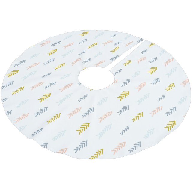 Jupon De Sapin En Polyester Brossé Aquarelle douce Chevron Motif (Angle)
