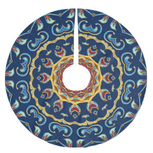 Jupon De Sapin En Polyester Brossé Aquarelle orientale moquette Mandala florale